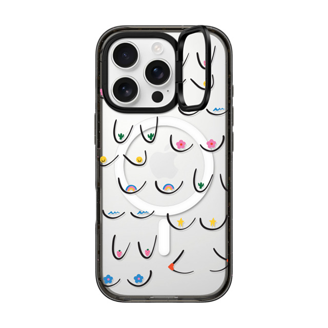 Black Lamb Studio x CASETiFY iPhone 16 Pro Case Sticker,Cartoon Black インパクトリングスタンドケース MagSafe対応 Booby Icons Back to School Black Lamb Studio x CASETiFY iPhone 16 Pro Case Sticker,Cartoon Black インパクトリングスタンドケース MagSafe対応 Booby Icons Back to School
