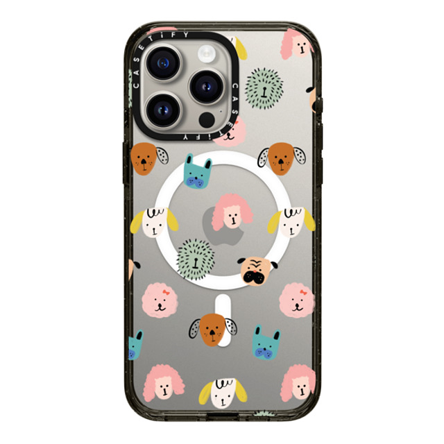 Black Lamb Studio x CASETiFY iPhone 15 Pro Max Case Dog,Cartoon Black Impact Case MagSafe Compatible Dog Faces Mother's Day Black Lamb Studio x CASETiFY iPhone 15 Pro Max Case Dog,Cartoon Black Impact Case MagSafe Compatible Dog Faces Mother's Day