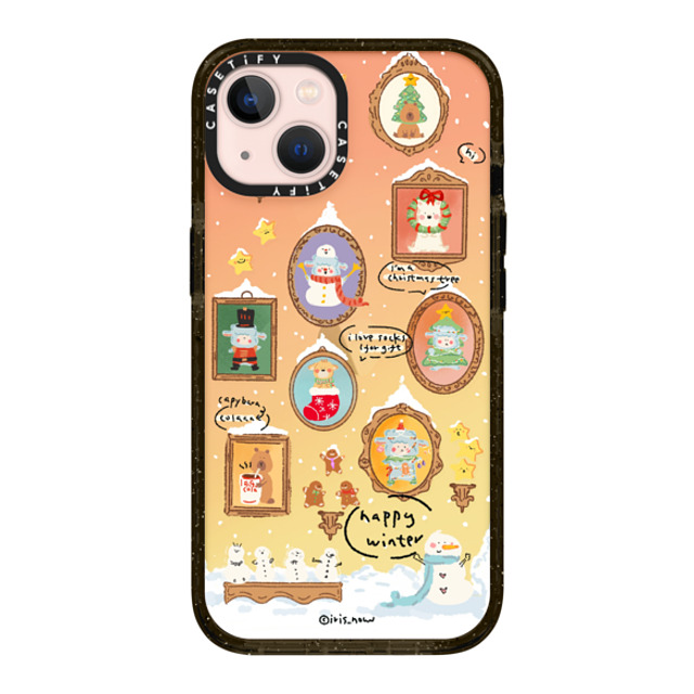 CASETiFY iPhone 13 ケース ブラック インパクトケース Christmas Museum xue tan