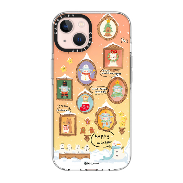 CASETiFY iPhone 13 ケース クリア クリア ケース MagSafe対応 Christmas Museum xue tan