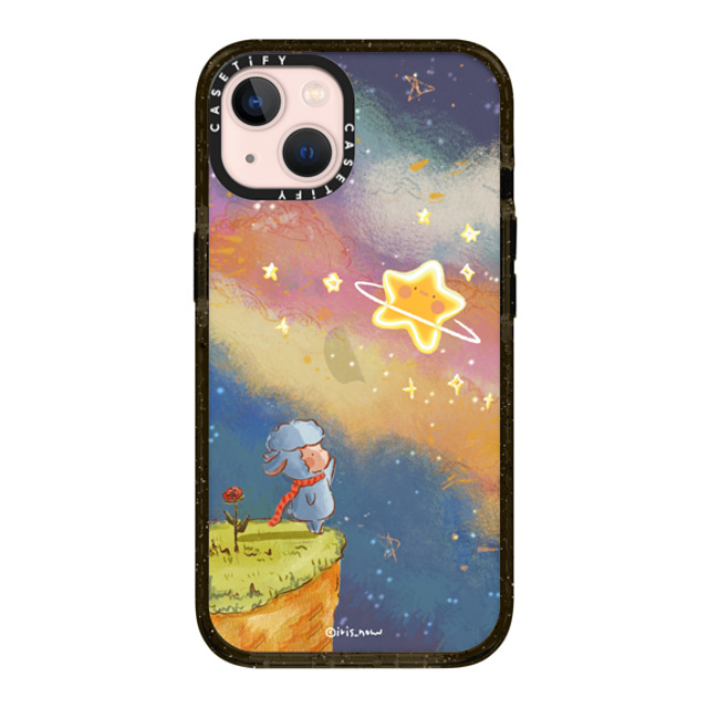 CASETiFY iPhone 13 ケース ブラック インパクトケース Gazing at the Starlit River xue tan