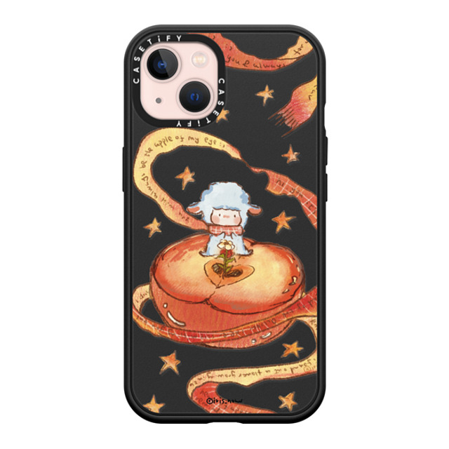 CASETiFY iPhone 13 ケース マットブラック インパクトケース MagSafe対応 Peace Apple xue tan