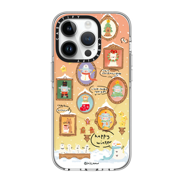 CASETiFY iPhone 14 Pro ケース クリア クリア ケース MagSafe対応 Christmas Museum xue tan