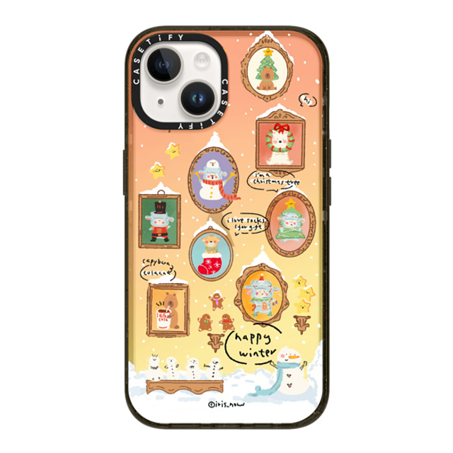 CASETiFY iPhone 14 ケース ブラック インパクトケース Christmas Museum xue tan