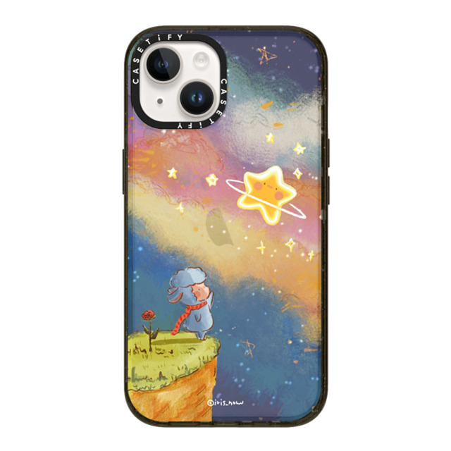 CASETiFY iPhone 14 ケース ブラック インパクトケース Gazing at the Starlit River xue tan