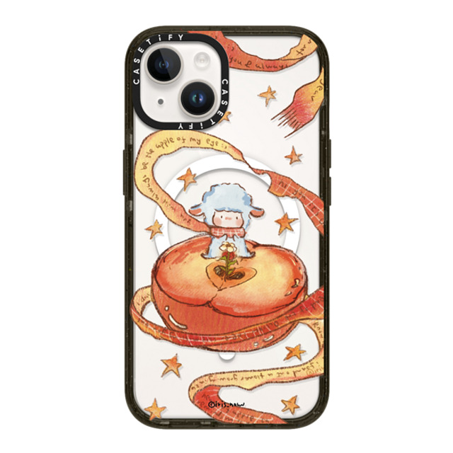 CASETiFY iPhone 14 ケース ブラック インパクトケース MagSafe対応 Peace Apple xue tan