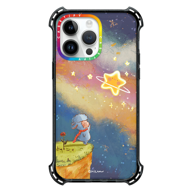 CASETiFY iPhone 14 Pro Max ケース ブラック プライド バウンス ケース MagSafe対応 Gazing at the Starlit River xue tan