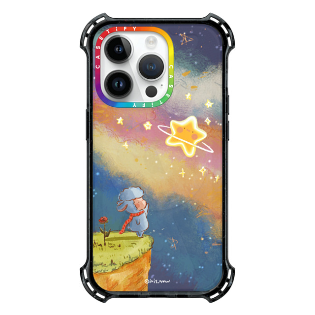 CASETiFY iPhone 14 Pro ケース ブラック プライド バウンス ケース MagSafe対応 Gazing at the Starlit River xue tan