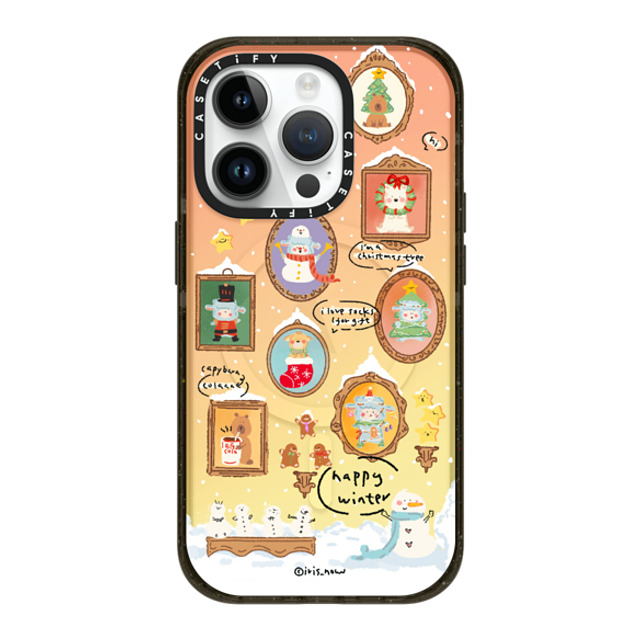 CASETiFY iPhone 14 Pro ケース ブラック インパクトケース MagSafe対応 Christmas Museum xue tan