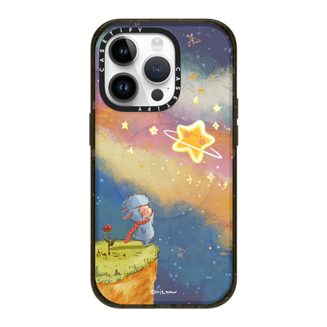 CASETiFY iPhone 14 Pro ケース ブラック インパクトケース MagSafe対応 Gazing at the Starlit River xue tan