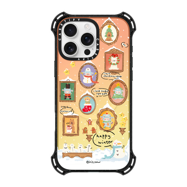 CASETiFY iPhone 16 Pro Max ケース ブラック バウンスケース Christmas Museum xue tan