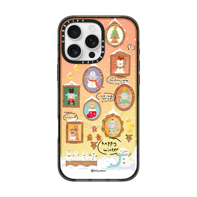 CASETiFY iPhone 16 Pro Max ケース ブラック インパクトケース MagSafe対応 Christmas Museum xue tan