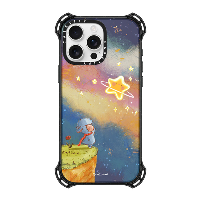 CASETiFY iPhone 16 Pro Max ケース ブラック バウンスケース Gazing at the Starlit River xue tan