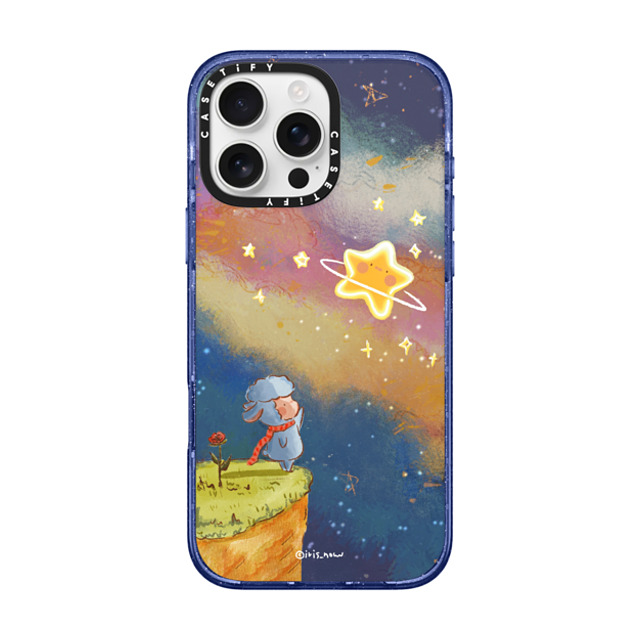 CASETiFY iPhone 16 Pro Max ケース Glitter Indigo インパクトケース MagSafe対応 Gazing at the Starlit River xue tan