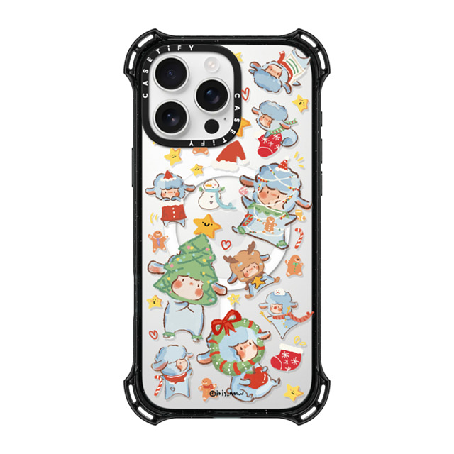 CASETiFY iPhone 16 Pro Max ケース ブラック バウンスケース Sheep Adventure xue tan