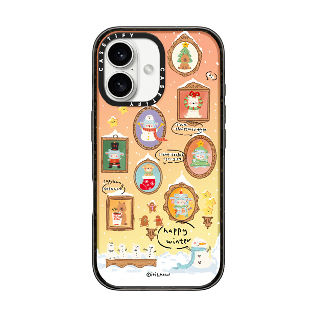 CASETiFY iPhone 16 ケース ブラック インパクトケース Christmas Museum xue tan