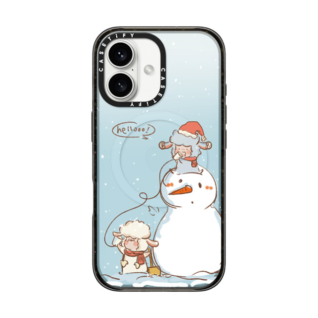 CASETiFY iPhone 16 ケース ブラック インパクトケース MagSafe対応 Hello Snowman xue tan