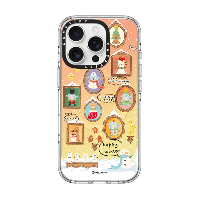 CASETiFY iPhone 16 Pro ケース クリア クリア ケース MagSafe対応 Christmas Museum xue tan