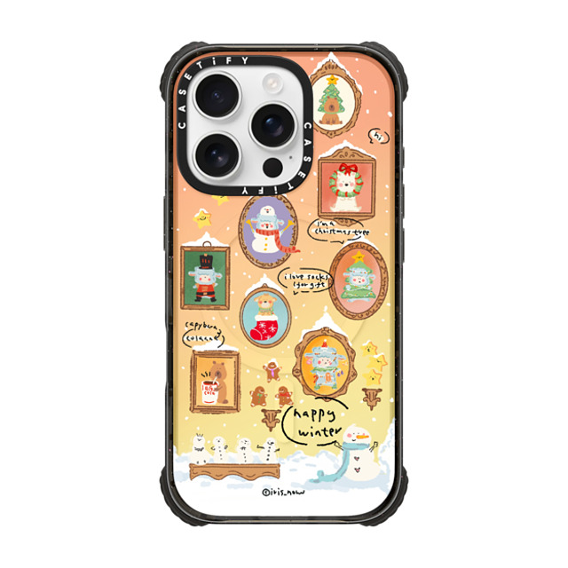 CASETiFY iPhone 16 Pro Case Black ウルトラ インパクトケース MagSafe 対応 Christmas Museum xue tan CASETiFY iPhone 16 Pro Case Black ウルトラ インパクトケース MagSafe 対応 Christmas Museum xue tan