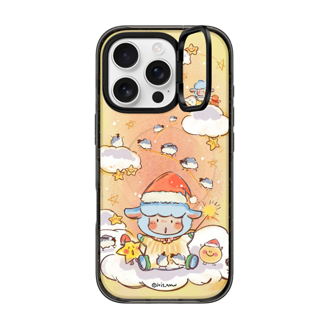 CASETiFY iPhone 16 Pro ケース ブラック インパクトリングスタンドケース MagSafe対応 Pajama Magic xue tan