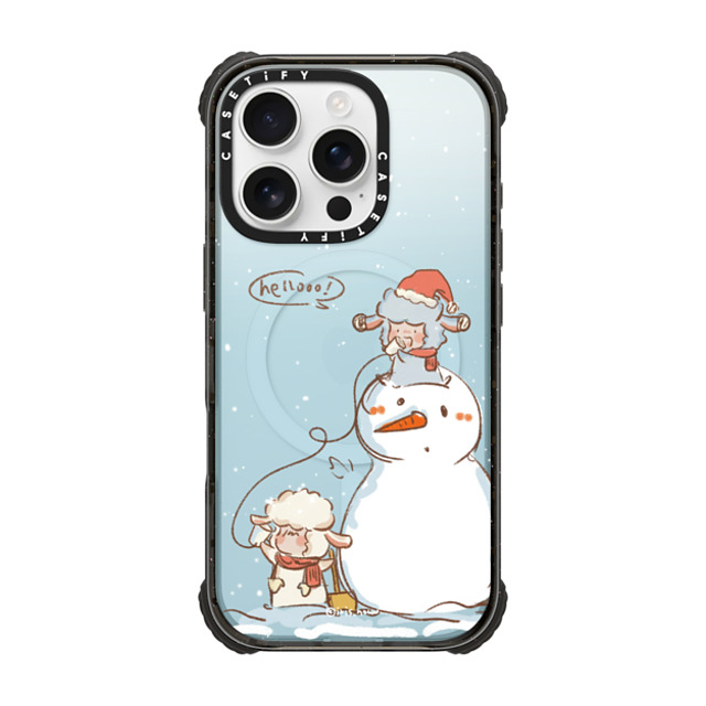 CASETiFY iPhone 16 Pro ケース ブラック ウルトラ インパクトケース MagSafe 対応 Hello Snowman xue tan Father's Day CASETiFY iPhone 16 Pro ケース ブラック ウルトラ インパクトケース MagSafe 対応 Hello Snowman xue tan Father's Day
