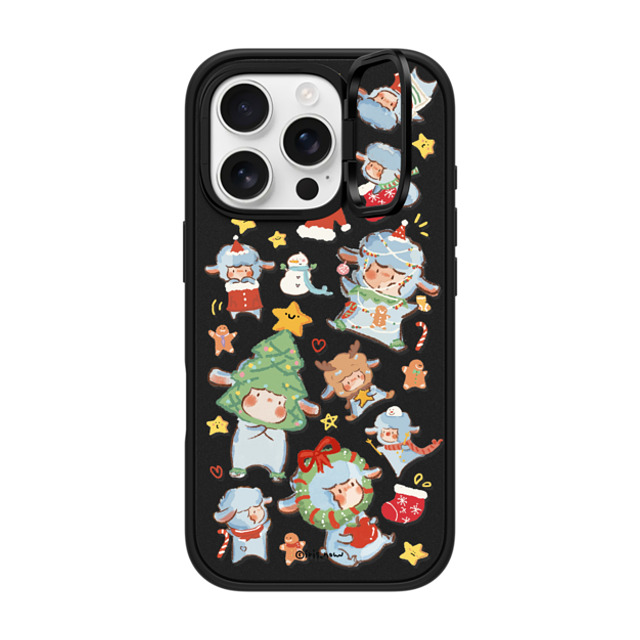 CASETiFY iPhone 16 Pro ケース マットブラック インパクトリングスタンドケース MagSafe対応 Sheep Adventure xue tan