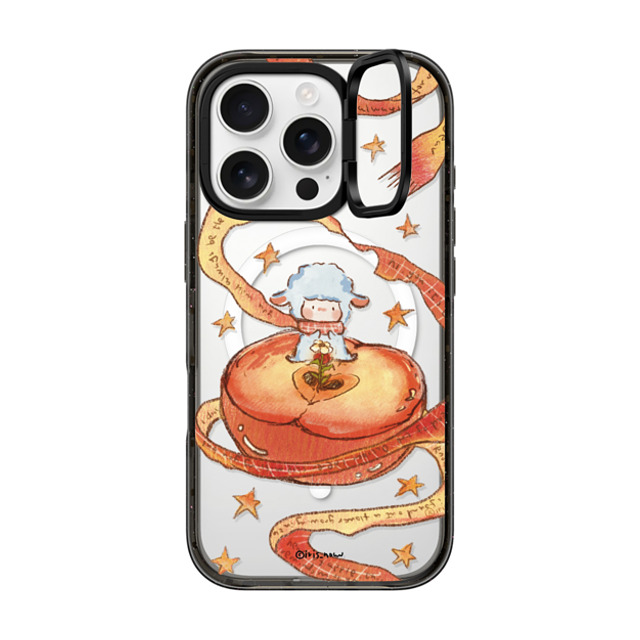 CASETiFY iPhone 16 Pro ケース ブラック インパクトリングスタンドケース MagSafe対応 Peace Apple xue tan