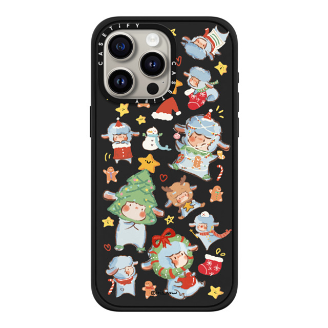 CASETiFY iPhone 15 Pro Max ケース マットブラック インパクトケース MagSafe対応 Sheep Adventure xue tan