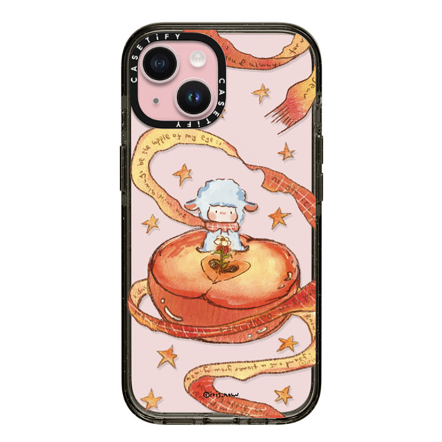 CASETiFY iPhone 15 ケース ブラック インパクトケース Peace Apple xue tan