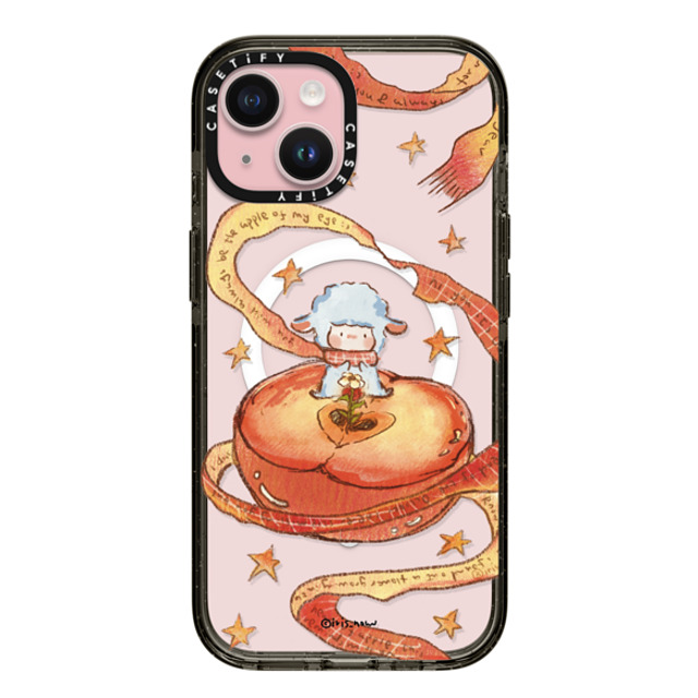 CASETiFY iPhone 15 ケース ブラック インパクトケース MagSafe対応 Peace Apple xue tan