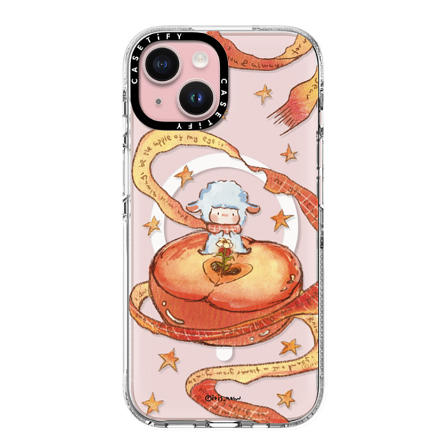 CASETiFY iPhone 15 ケース クリア クリア ケース MagSafe対応 Peace Apple xue tan