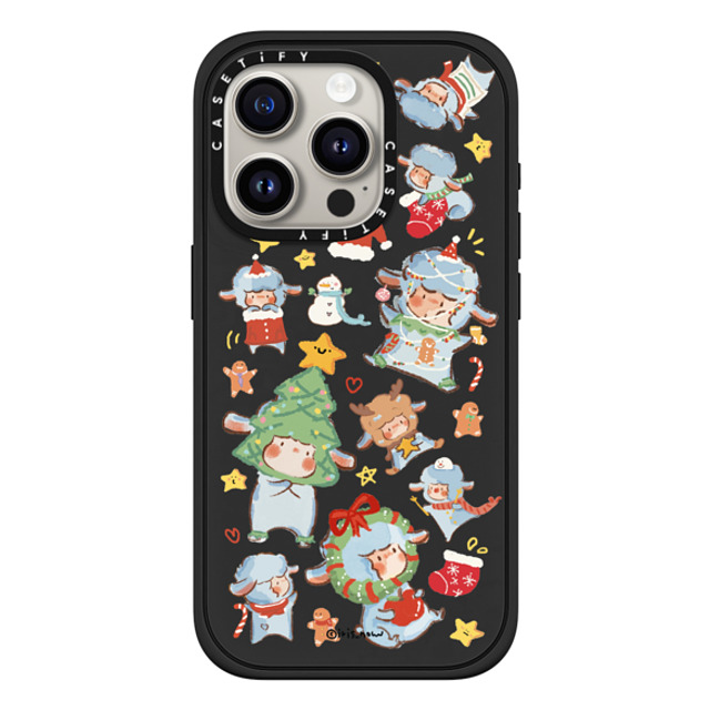 CASETiFY iPhone 15 Pro ケース マットブラック インパクトケース MagSafe対応 Sheep Adventure xue tan