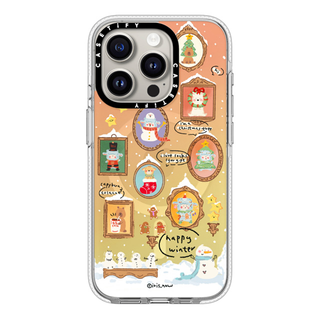 CASETiFY iPhone 15 Pro ケース クリア クリア ケース MagSafe対応 Christmas Museum xue tan