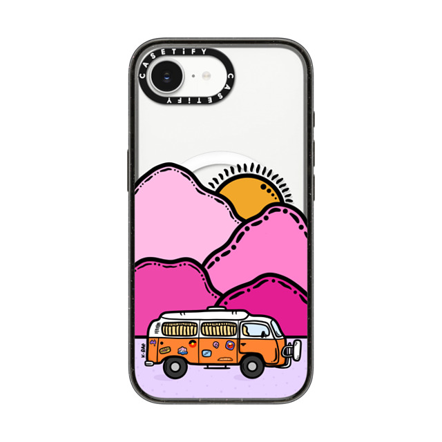 Kimberly Engwicht x CASETiFY iPhone 16e Case Black Impact Case MagSafe Compatible Happy Camper Back to School Kimberly Engwicht x CASETiFY iPhone 16e Case Black Impact Case MagSafe Compatible Happy Camper Back to School