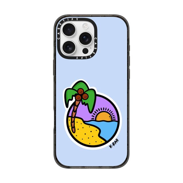 Kimberly Engwicht x CASETiFY iPhone 16 Pro Max ケース ブラック インパクトケース MagSafe対応 Tropical Escape Back to School Kimberly Engwicht x CASETiFY iPhone 16 Pro Max ケース ブラック インパクトケース MagSafe対応 Tropical Escape Back to School