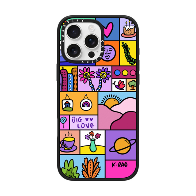 Kimberly Engwicht x CASETiFY iPhone 16 Pro Max ケース マットブラック インパクトケース MagSafe対応 Big Love Back to School Kimberly Engwicht x CASETiFY iPhone 16 Pro Max ケース マットブラック インパクトケース MagSafe対応 Big Love Back to School