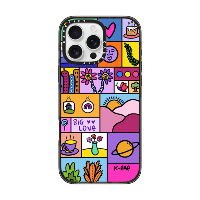 Kimberly Engwicht x CASETiFY iPhone 16 Pro Max ケース ブラック インパクトケース Big Love Back to School Kimberly Engwicht x CASETiFY iPhone 16 Pro Max ケース ブラック インパクトケース Big Love Back to School