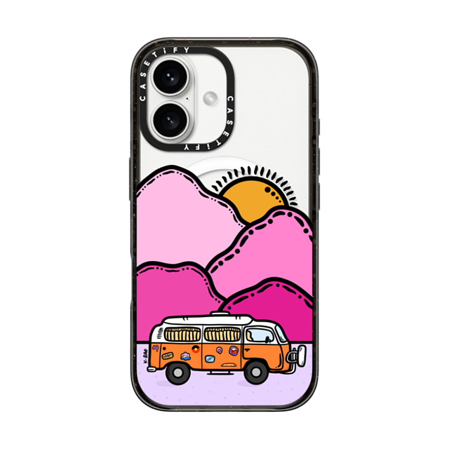Kimberly Engwicht x CASETiFY iPhone 16 Case Black Impact Case MagSafe Compatible Happy Camper Back to School Kimberly Engwicht x CASETiFY iPhone 16 Case Black Impact Case MagSafe Compatible Happy Camper Back to School