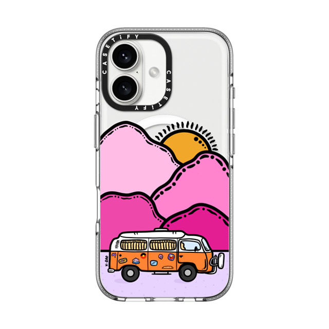 Kimberly Engwicht x CASETiFY iPhone 16 Case クリア クリア ケース MagSafe対応 Happy Camper Back to School Kimberly Engwicht x CASETiFY iPhone 16 Case クリア クリア ケース MagSafe対応 Happy Camper Back to School
