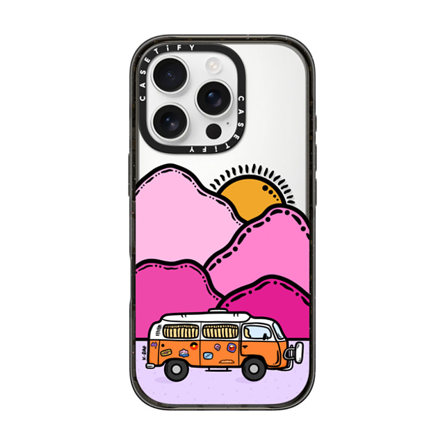 Kimberly Engwicht x CASETiFY iPhone 16 Pro Case Black Impact Case Happy Camper Back to School Kimberly Engwicht x CASETiFY iPhone 16 Pro Case Black Impact Case Happy Camper Back to School
