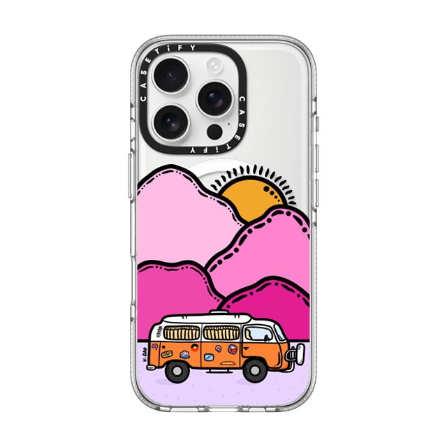Kimberly Engwicht x CASETiFY iPhone 16 Pro Case クリア クリア ケース MagSafe対応 Happy Camper Back to School Kimberly Engwicht x CASETiFY iPhone 16 Pro Case クリア クリア ケース MagSafe対応 Happy Camper Back to School