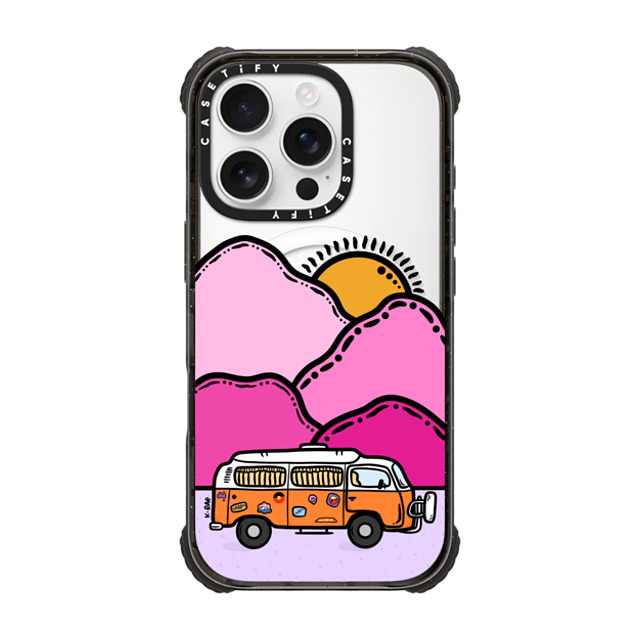Kimberly Engwicht x CASETiFY iPhone 16 Pro Case Black ウルトラ インパクトケース MagSafe 対応 Happy Camper Back to School Kimberly Engwicht x CASETiFY iPhone 16 Pro Case Black ウルトラ インパクトケース MagSafe 対応 Happy Camper Back to School