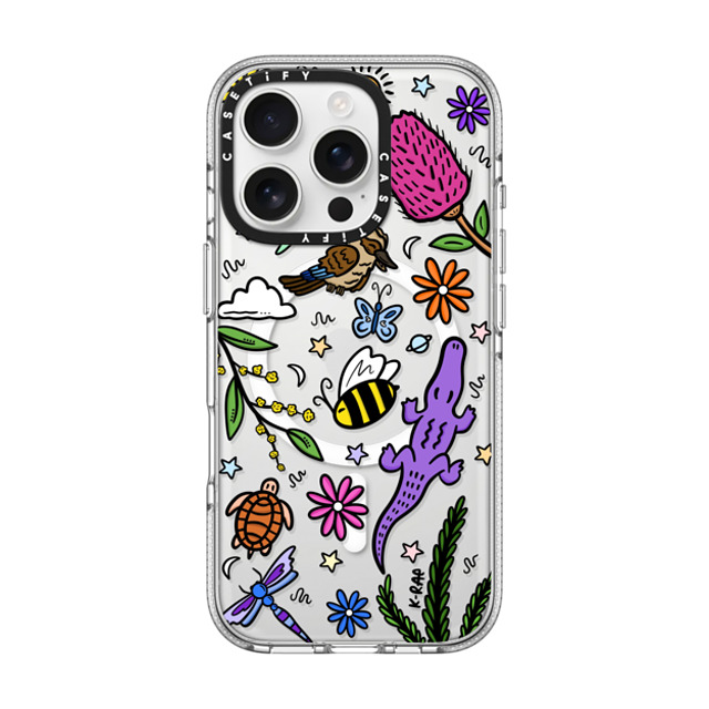 Kimberly Engwicht x CASETiFY iPhone 16 Pro ケース クリア クリア ケース MagSafe対応 Outback Dreaming Back to School Kimberly Engwicht x CASETiFY iPhone 16 Pro ケース クリア クリア ケース MagSafe対応 Outback Dreaming Back to School