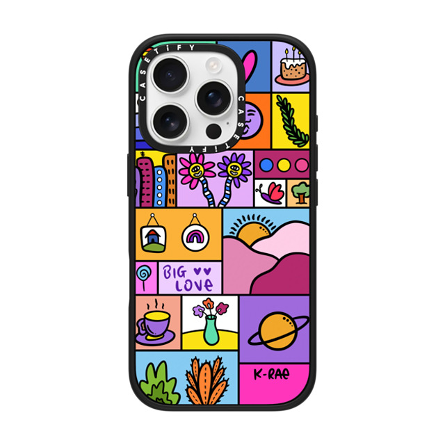 Kimberly Engwicht x CASETiFY iPhone 16 Pro ケース マットブラック インパクトケース MagSafe対応 Big Love Back to School Kimberly Engwicht x CASETiFY iPhone 16 Pro ケース マットブラック インパクトケース MagSafe対応 Big Love Back to School