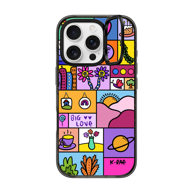 Kimberly Engwicht x CASETiFY iPhone 16 Pro Case Black インパクトリングスタンドケース MagSafe対応 Big Love Back to School Kimberly Engwicht x CASETiFY iPhone 16 Pro Case Black インパクトリングスタンドケース MagSafe対応 Big Love Back to School