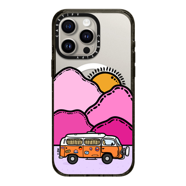 Kimberly Engwicht x CASETiFY iPhone 15 Pro Max Case Black Impact Case MagSafe Compatible Happy Camper Back to School Kimberly Engwicht x CASETiFY iPhone 15 Pro Max Case Black Impact Case MagSafe Compatible Happy Camper Back to School
