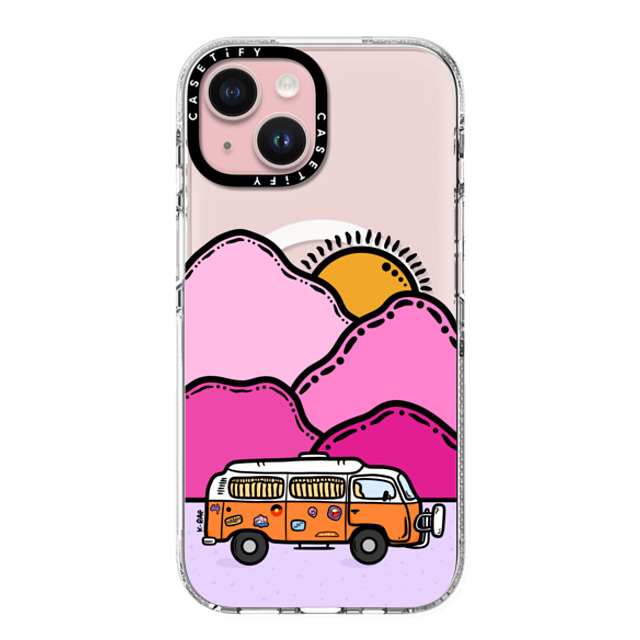 Kimberly Engwicht x CASETiFY iPhone 15 Case クリア クリア ケース MagSafe対応 Happy Camper Back to School Kimberly Engwicht x CASETiFY iPhone 15 Case クリア クリア ケース MagSafe対応 Happy Camper Back to School