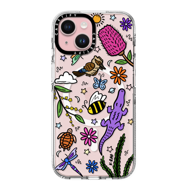 Kimberly Engwicht x CASETiFY iPhone 15 ケース クリア クリア ケース MagSafe対応 Outback Dreaming Back to School Kimberly Engwicht x CASETiFY iPhone 15 ケース クリア クリア ケース MagSafe対応 Outback Dreaming Back to School