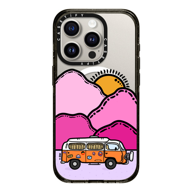 Kimberly Engwicht x CASETiFY iPhone 15 Pro Case Black Impact Case MagSafe Compatible Happy Camper Back to School Kimberly Engwicht x CASETiFY iPhone 15 Pro Case Black Impact Case MagSafe Compatible Happy Camper Back to School