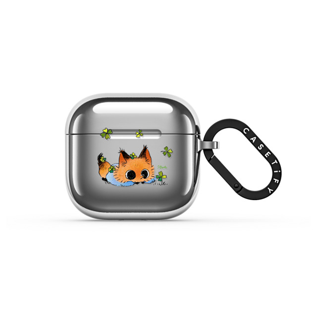 CASETiFY AirPods 4 シルバー ミラー ケース Animal,Cartoon Animal,Nature,Cartoon Floral Blessing Earbuds Case Back to School CASETiFY AirPods 4 シルバー ミラー ケース Animal,Cartoon Animal,Nature,Cartoon Floral Blessing Earbuds Case Back to School
